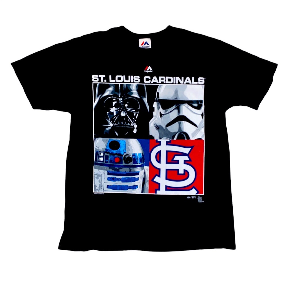 Majestic St. Louis Cardinals mlb baseball Lucasfilm Star Wars shirt